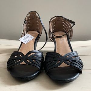 Black Montego Bay club wedges